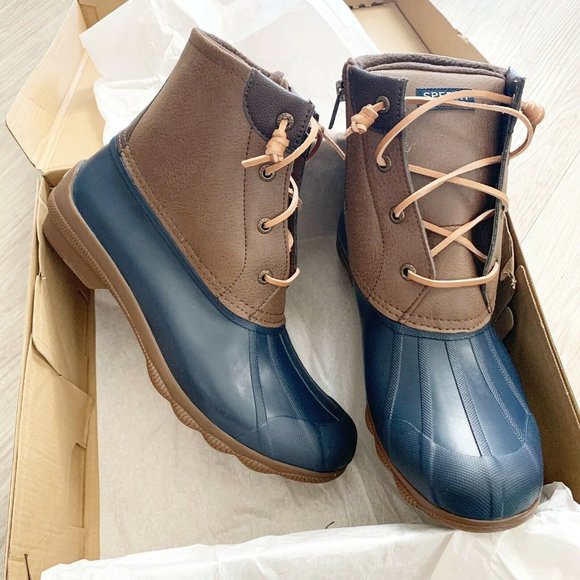 Sperry 10 Boots Syren Gulf Waterproof Lace Up Duck - Picture 1 of 10